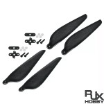 Hélice RJX de fibra de carbono 3 BLADE 28x9,2 pulgadas 3K juego de hélices plegables de fibra de carbono CW/CCW RC Big Industrial Drone Agricultura